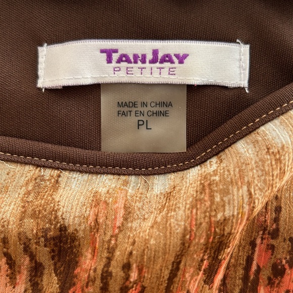 TanJay  sheer poncho with attached tank - Picture 2 of 3
